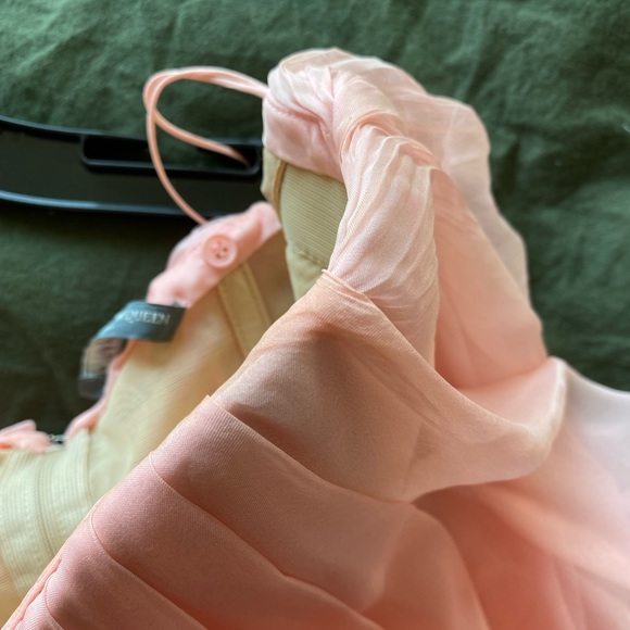 Alexander McQueen pink silk chiffon gown IT42 made in Italy S/S 2019 MSRP $3900 - Picture 10 of 16